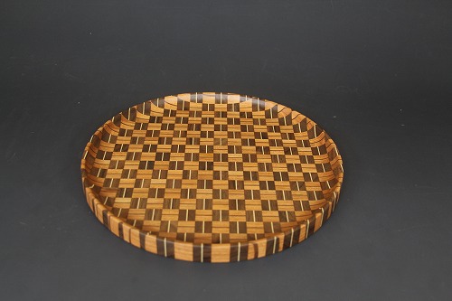 箱根寄木細工 お盆・お皿 ムク9寸仁取盆（アジロ） | 寄木オンライン