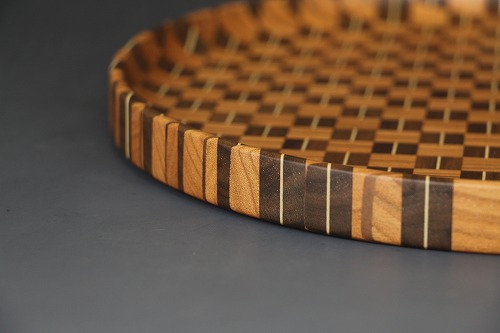 箱根寄木細工 お盆・お皿 ムク9寸仁取盆（アジロ） | 寄木オンライン